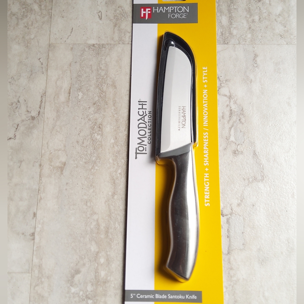 NEW Hampton Forge Tomodachi 5 inch Ceramic Santoku Knife